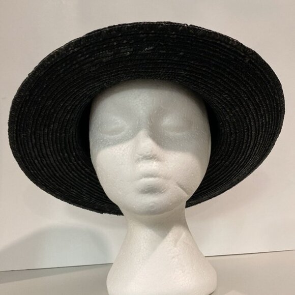 Festival Black Wide Brim Sun Hat - Picture 7 of 13